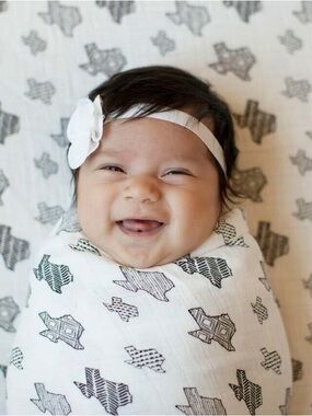 The Bitten Mitten Muslin Swaddle Texas Blanket 100% Cotton